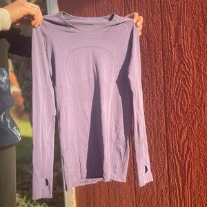 Lulu Lemon Top, Color is lavender, Size is S